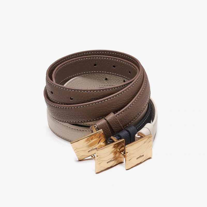 High-end Togo Leather Belt