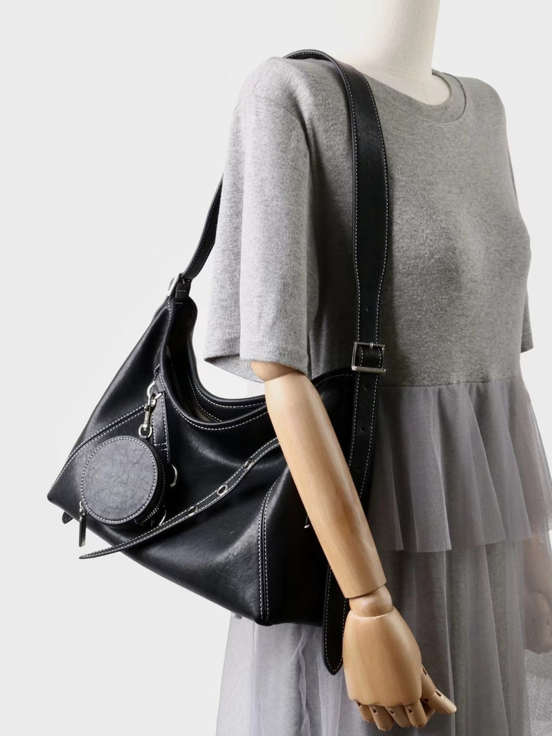 Top-Grain Leather Bag | Hobo 3#