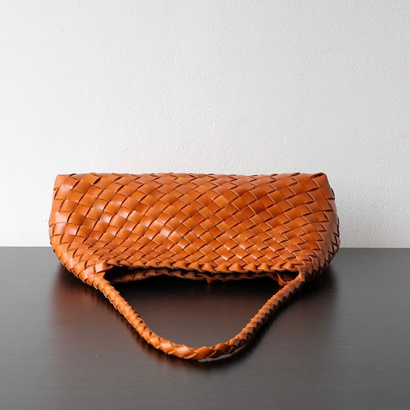 Full-grain leather bag | Woven bag | Sunlight