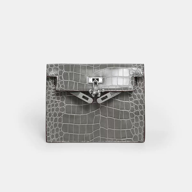 Urban light Series | Crocodile-Embossed Leather Mini Bag