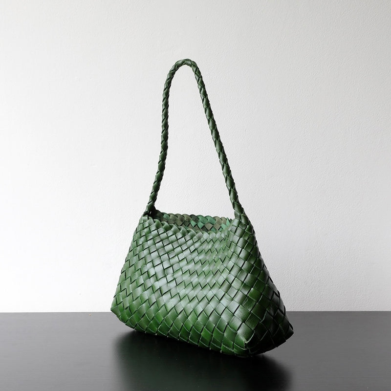 Full-grain leather bag | Woven bag | Sunlight