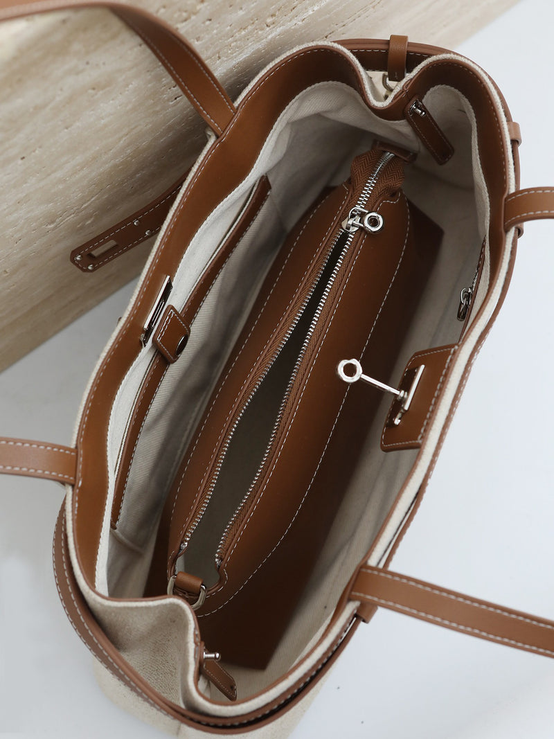 Linen Canvas and Full-Grain Leather | Dune
