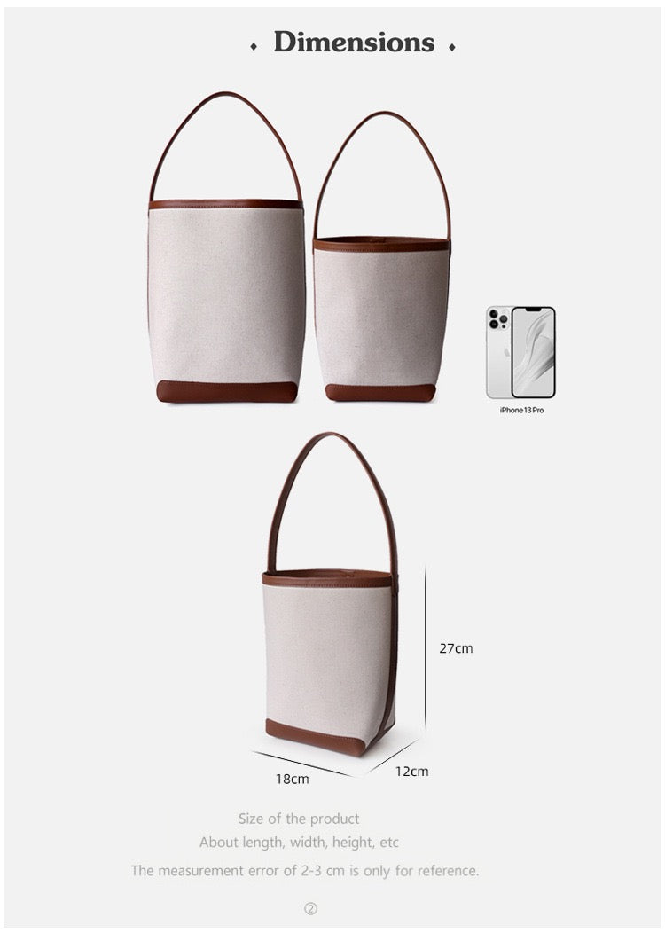 Canvas Bucket Bag