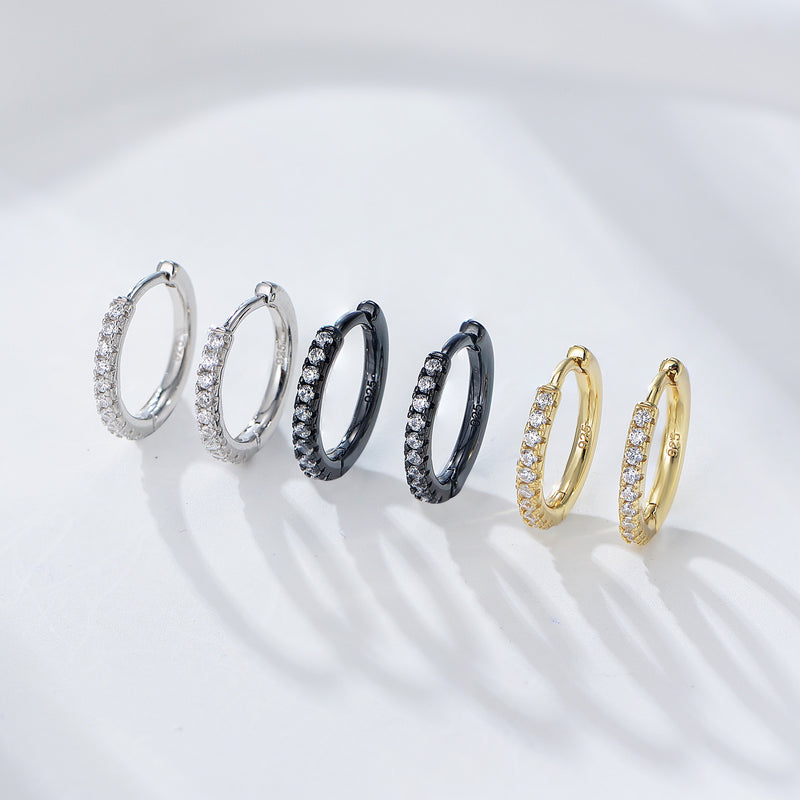 925 sterling silver earrings | 18K gold plated | Basic ring