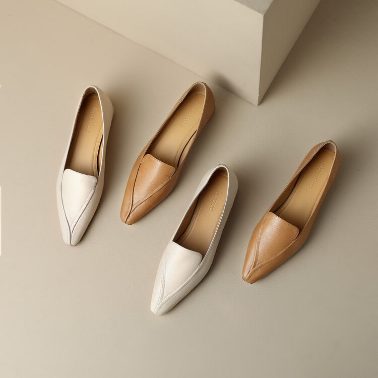 Leather shoes / lotus