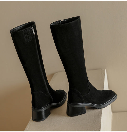 Leather boots