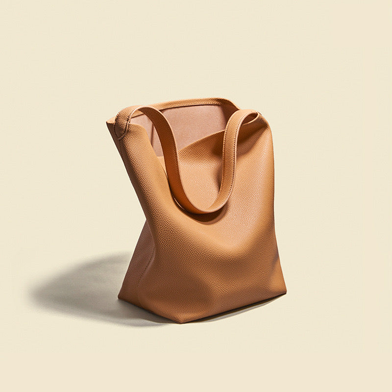 Full-Grain Leather bag | bucket handbag