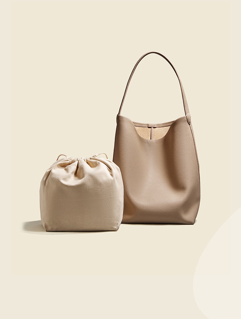 Full-Grain Leather bag | bucket handbag