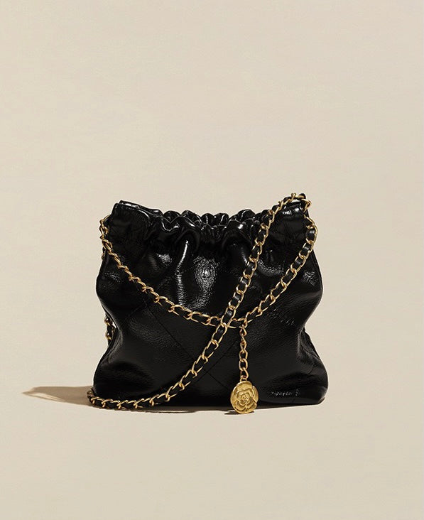 Top-Grain Leather bag | pearl handle bag