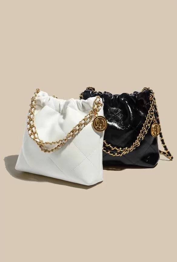 Top-Grain Leather bag | pearl handle bag