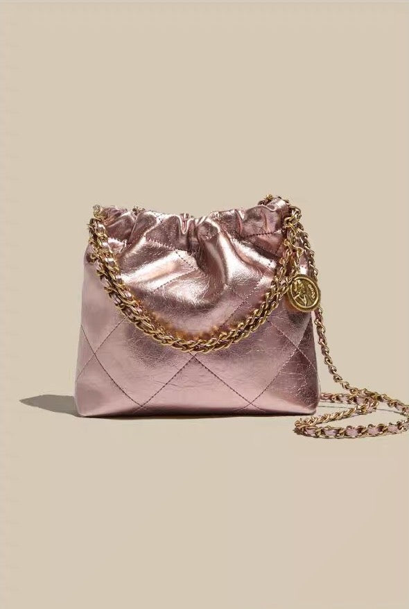 Top-Grain Leather bag | pearl handle bag