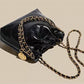 Top-Grain Leather bag | pearl handle bag
