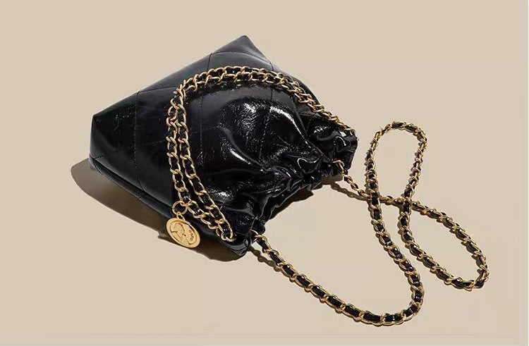 Top-Grain Leather bag | pearl handle bag