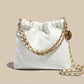 Top-Grain Leather bag | pearl handle bag
