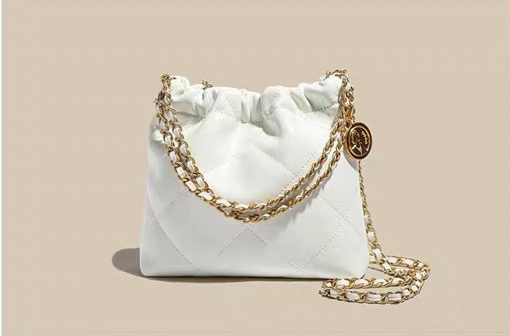 Top-Grain Leather bag | pearl handle bag