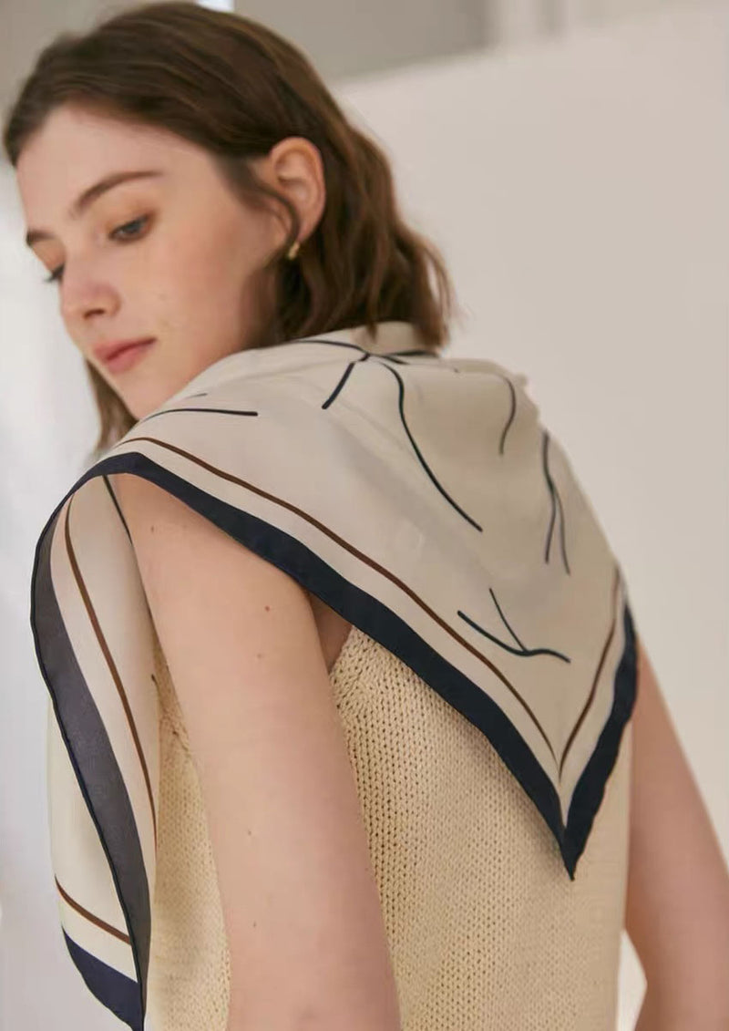 Twill Silk scarf | Boundary