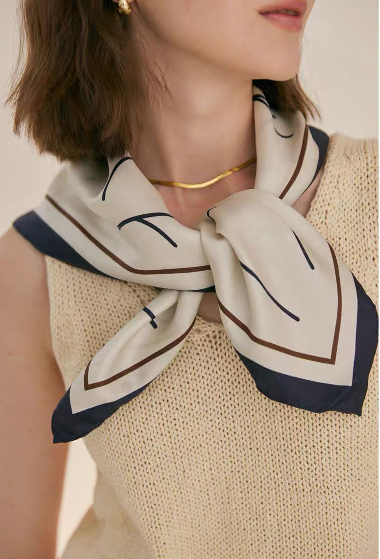 Twill Silk scarf | Boundary