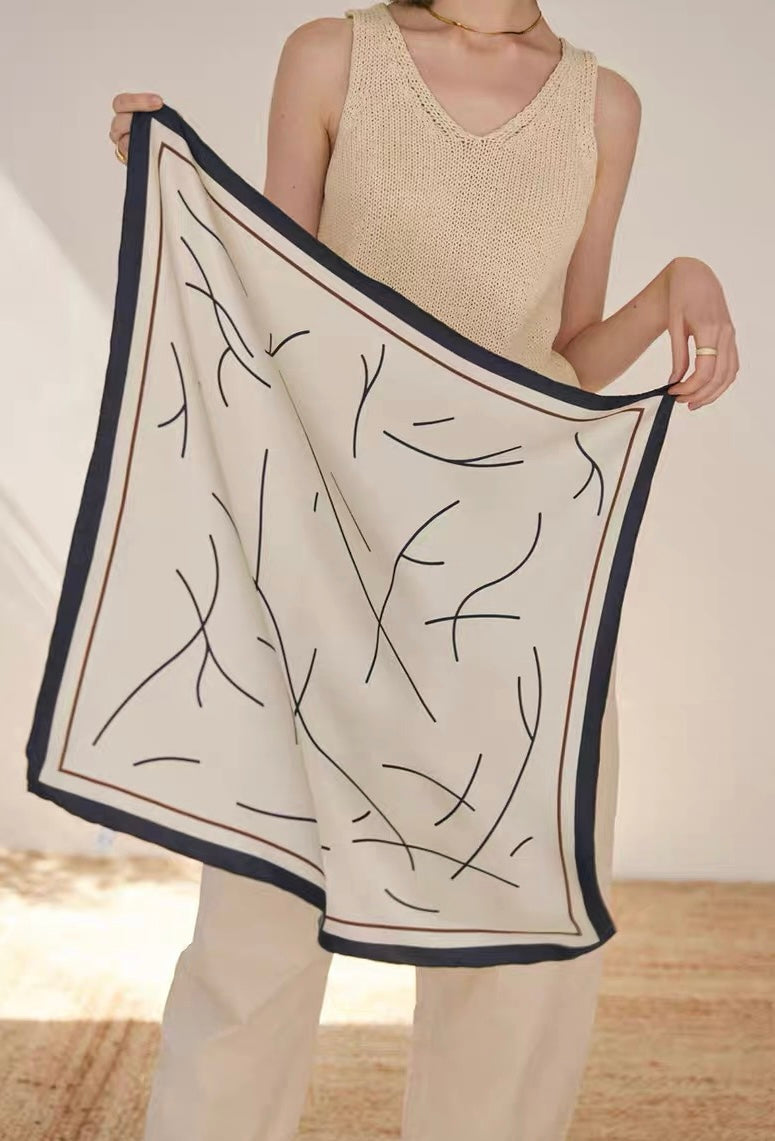 Twill Silk scarf | Boundary