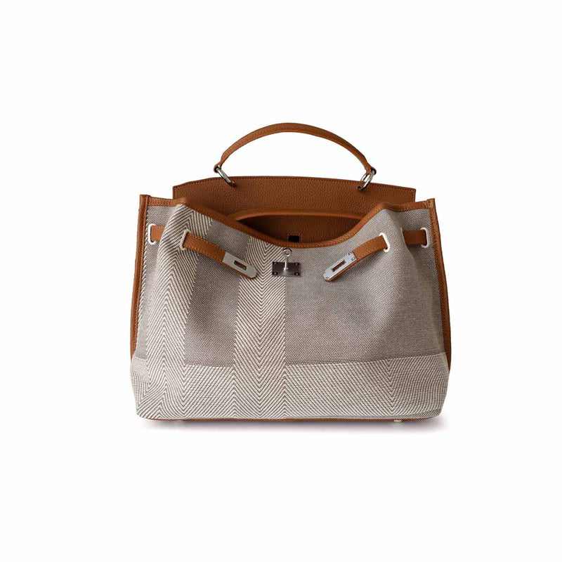 Full-Grain Leather and Canvas bag |  Canvas first