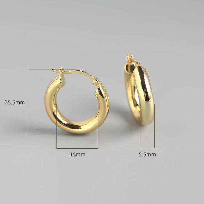 925 sterling silver earrings | 18K gold plated | Perfect