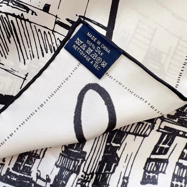 Twill Silk Scarf / Urban sketch
