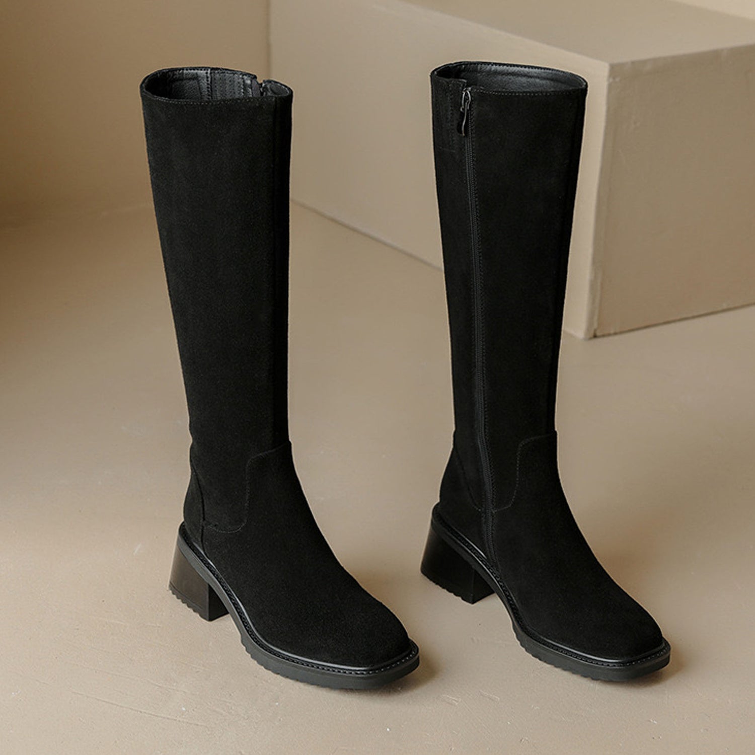 Leather boots