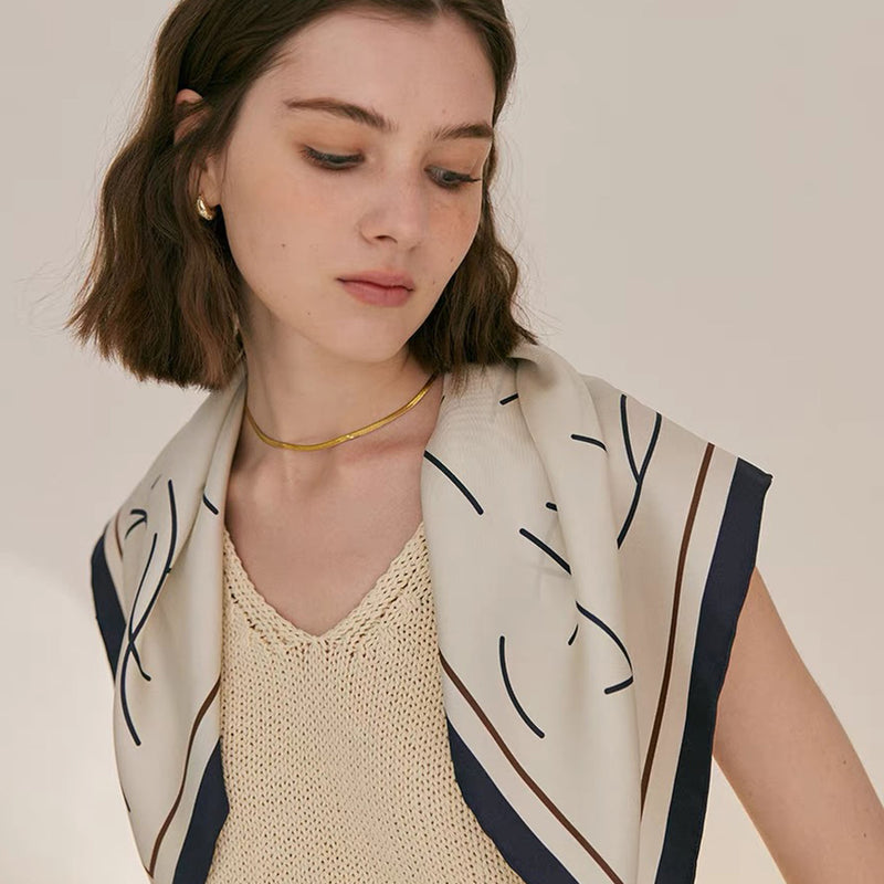 Twill Silk scarf | Boundary
