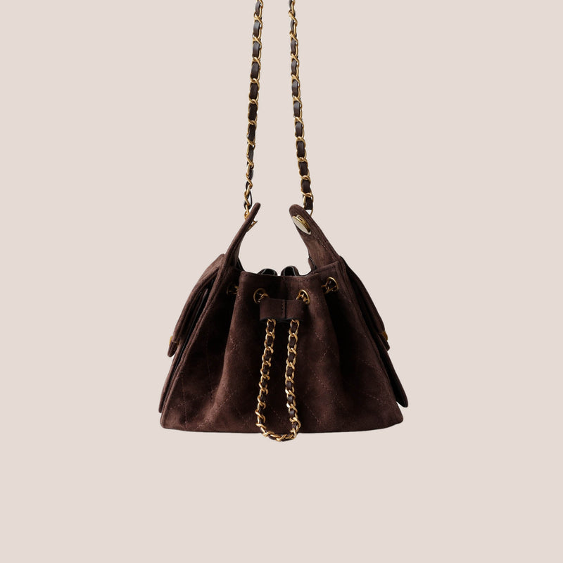 Premium Lambskin Leather Chain Shoulder Mini bag | Aurora