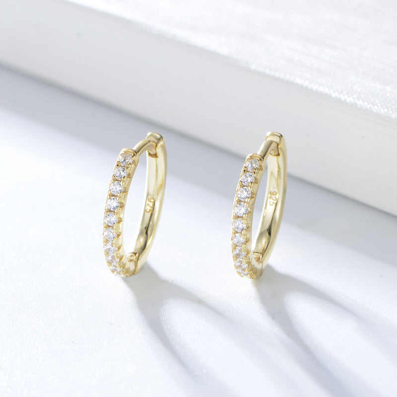 925 sterling silver earrings | 18K gold plated | Basic ring
