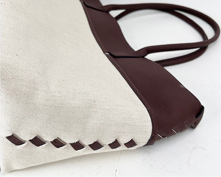 Full-Grain Leather and Canvas Bag | Maxi Carryall