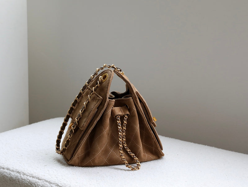 Premium Lambskin Leather Chain Shoulder Mini bag | Aurora