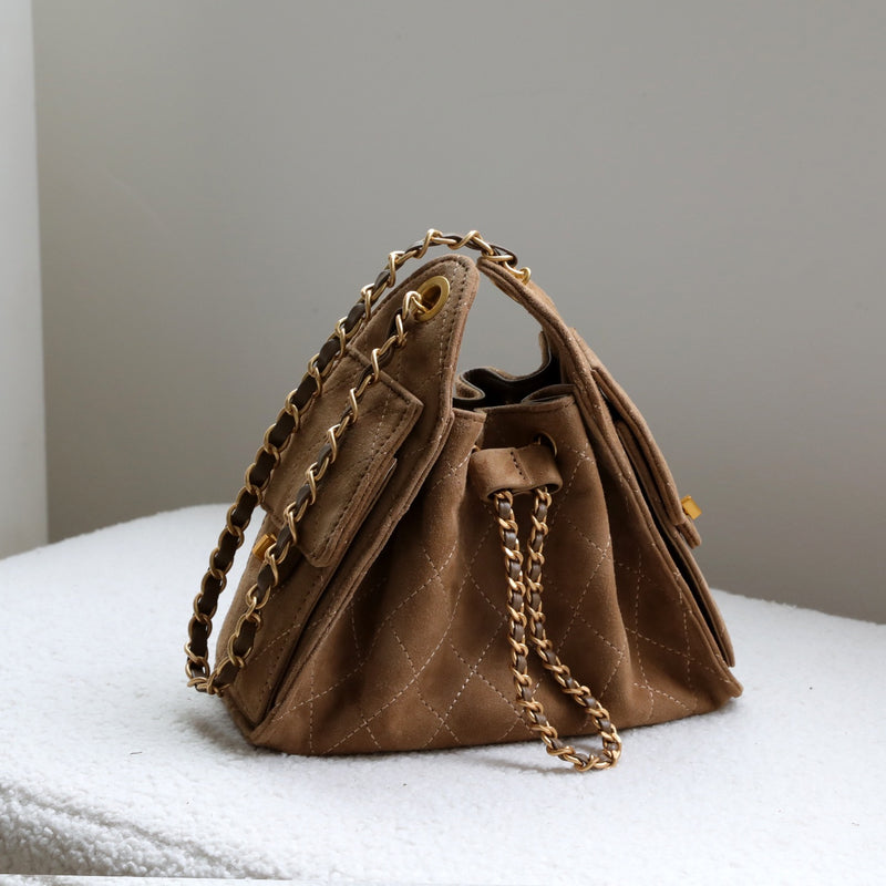 Premium Lambskin Leather Chain Shoulder Mini bag | Aurora