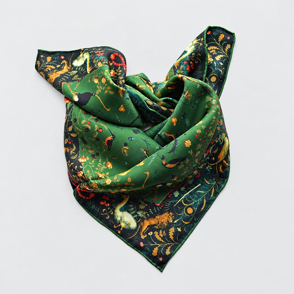 Natural impression |  Silk Twill scarf