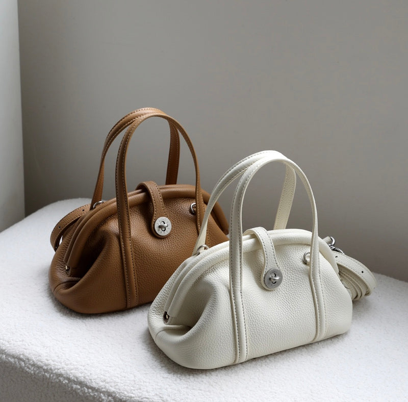 Full-Grain Leather Bag | Sea shell