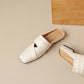 Leather flat Slippers / Hot wind
