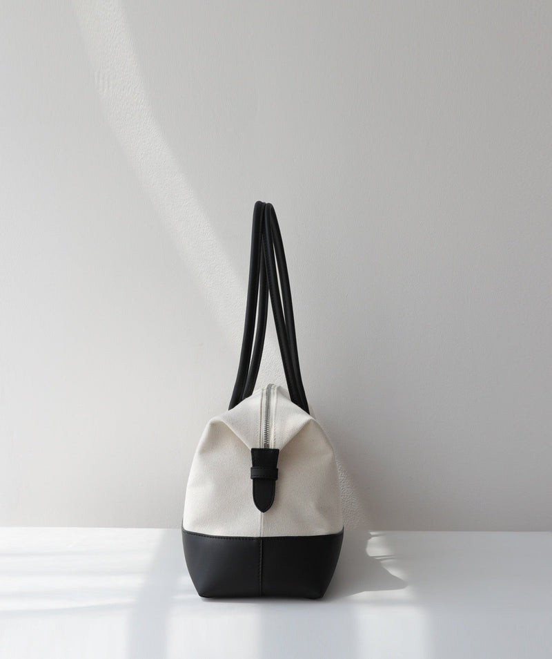Canvas and Full-grain leather Tote |  Open Road