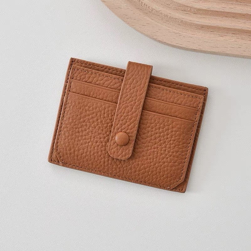 Genuine leather card pocket | rainbow