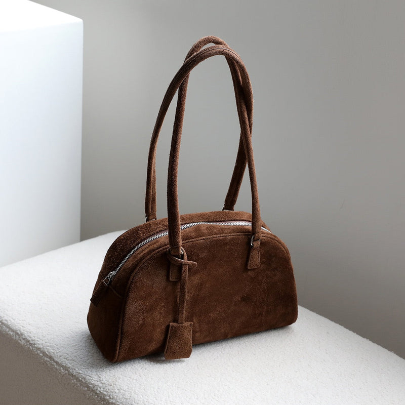 Nubuck Leather Bag | Luna Shell