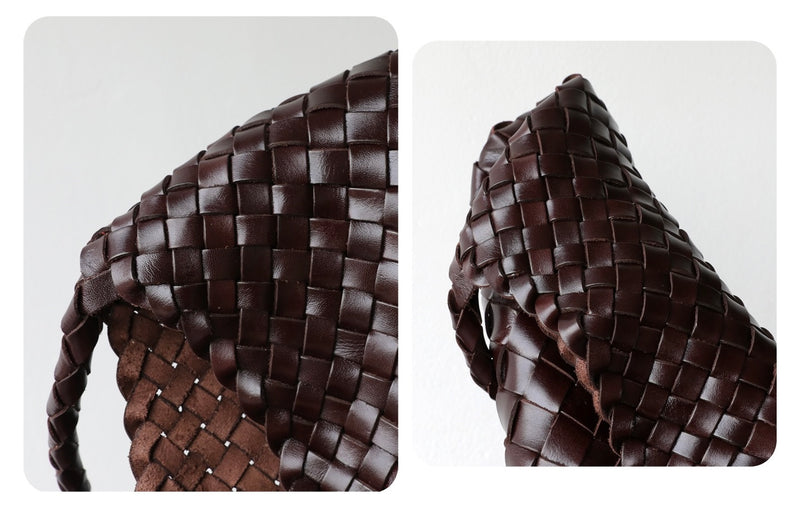 Full-grain leather bag | Woven bag | Sunlight