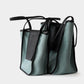 Full-grain leather and Natural cotton-linen fabric Bag