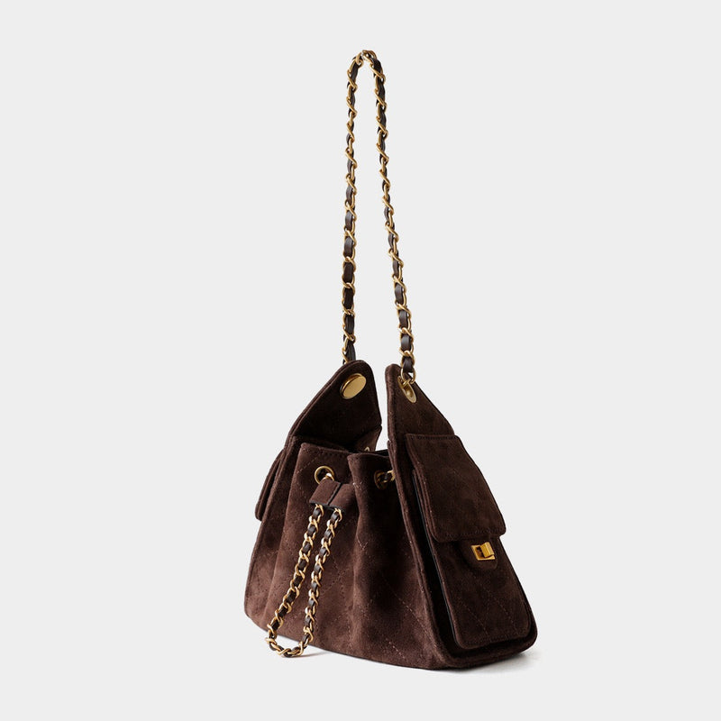 Suede Lambskin Chain Bag | Solea