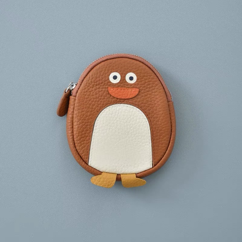 Genuine leather change purse | penguin