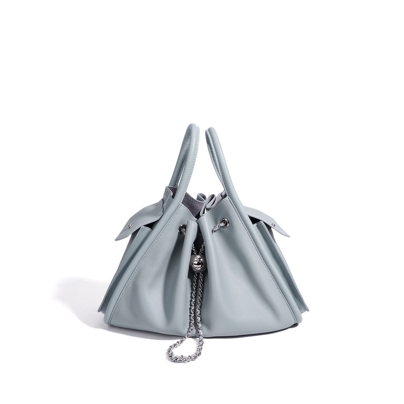 The Serein | Full-Grain Leather Chain Bucket Bag
