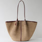 Natural Raffia Woven Bag | Woman and sea