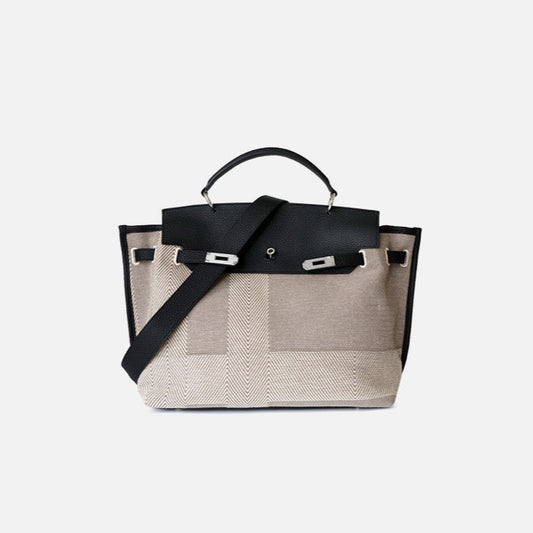 Full-Grain Leather and Canvas bag |  Canvas first