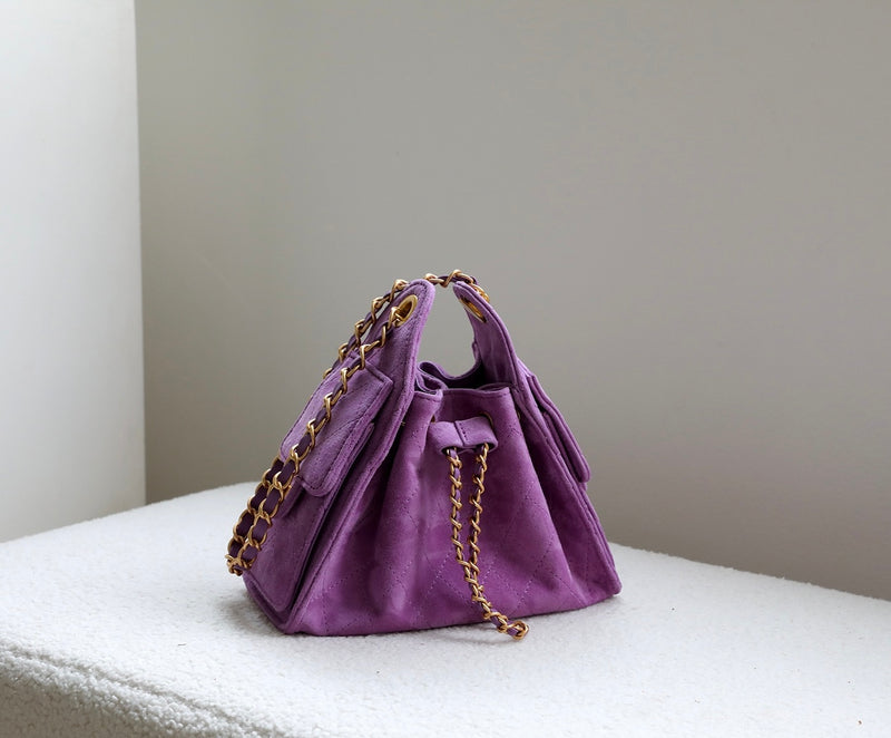 Premium Lambskin Leather Chain Shoulder Mini bag | Aurora