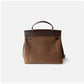 Refined split cowhide leather and Wool Blend Patchwork Bag | Open country