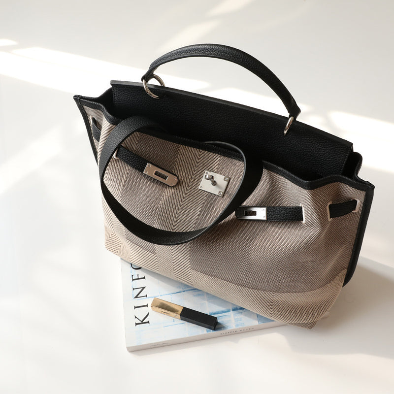 Full-Grain Leather and Canvas bag |  Canvas first