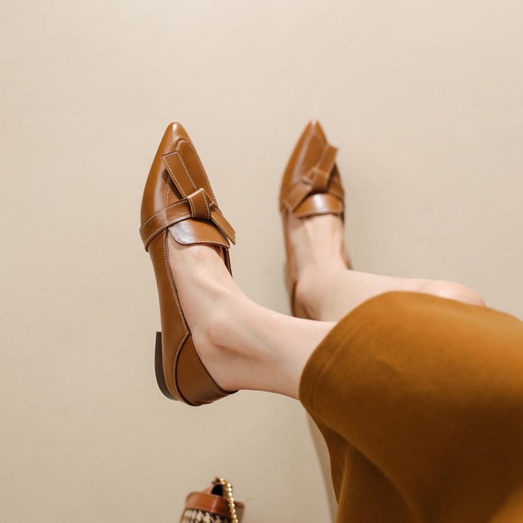 Leather shoes | Butterfly orchid