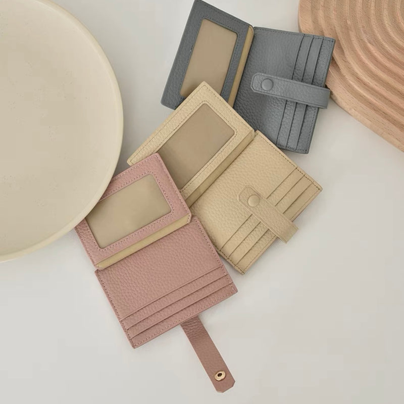 Genuine leather card pocket | rainbow